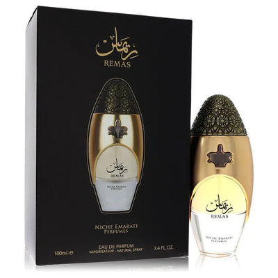 An image displaying Niche Emarati Remas by Lattafa Eau De Parfum Spray 3.4 oz for Men by Lattafa