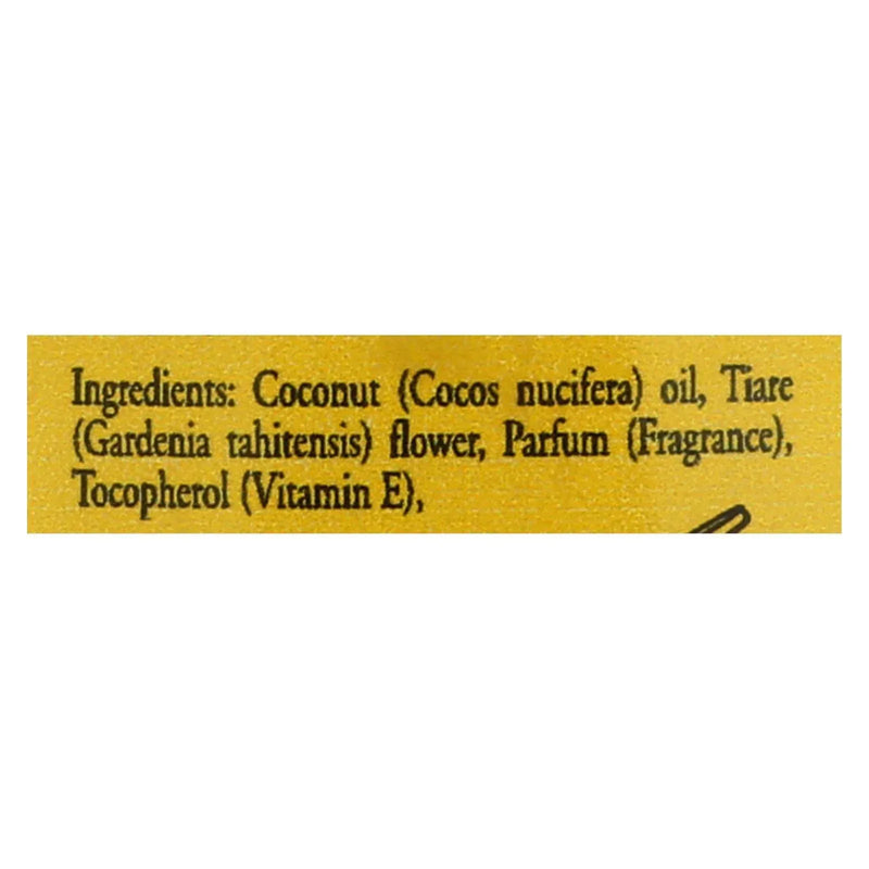 An image displaying Monoi Tiare Tahiti Coconut Oil Vanilla - 4 Ounce by Monoi