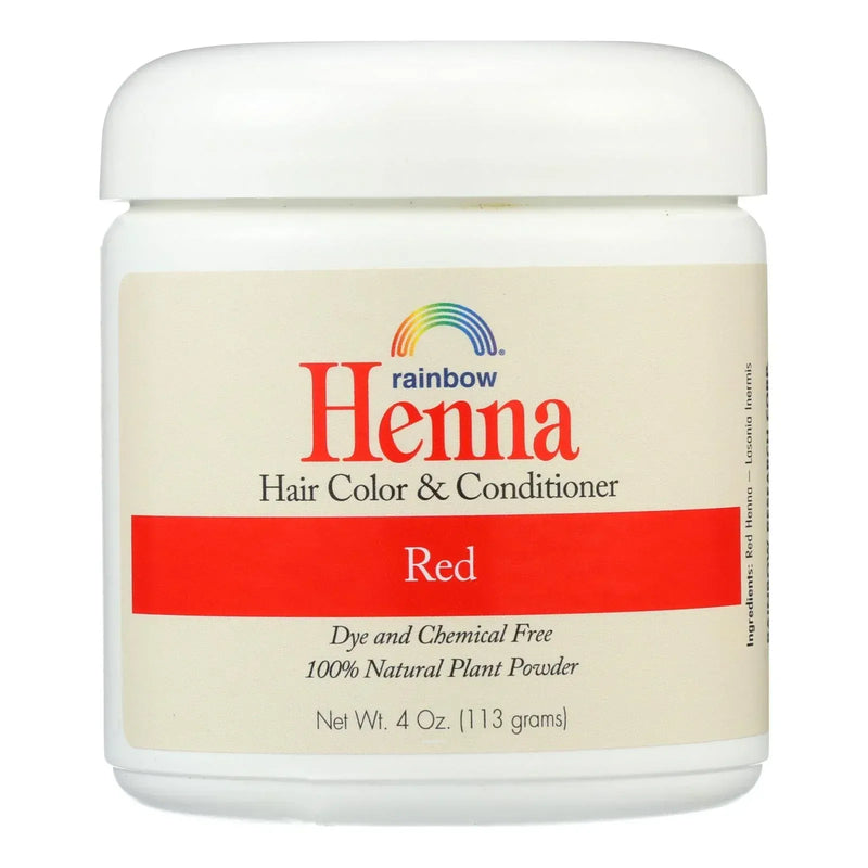 An image displaying Rainbow Research Henna Hair Color And Conditioner Persian Red - 4 Ounce by Rainbow Research