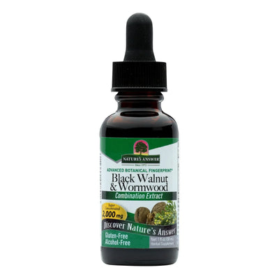 An image displaying Nature's Answer - Black Walnut And Wormwood Complex Alcohol Free - 1 Fl Ounce by Nature's Answer