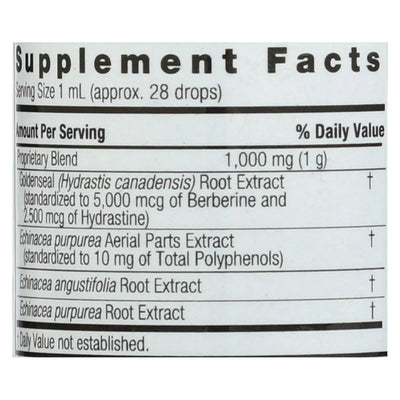 An image displaying Nature's Answer - Echinacea And Goldenseal - 1 Ounce by Nature's Answer