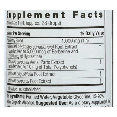 An image displaying Nature's Answer - Echinacea And Goldenseal - 1 Ounce by Nature's Answer