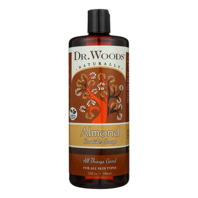 An image displaying Dr. Woods Pure Castile Soap Almond - 32 Fl Ounce by Dr. Woods
