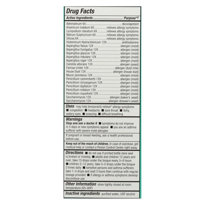 Bio-allers - Allergy Treatment Mold Yeast And Dust - 1 Fl Oz - Orca Market