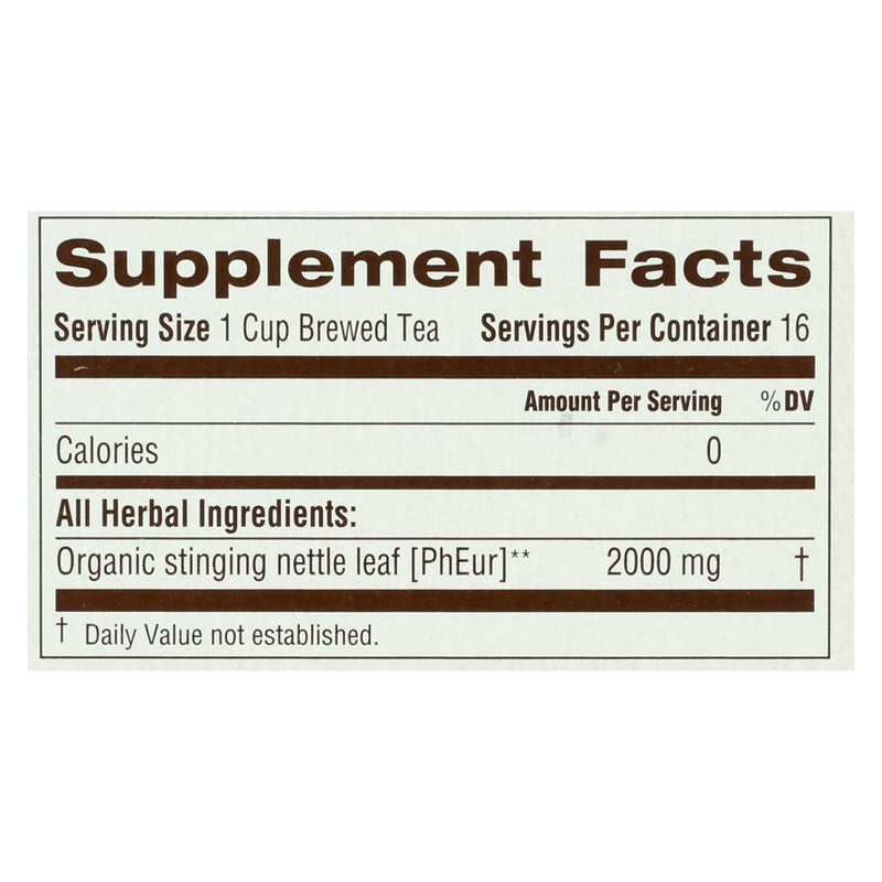 Traditional Medicinals Organic Nettle Leaf Herbal Tea - 16 Tea Bags - Case Of 6 - Orca Market