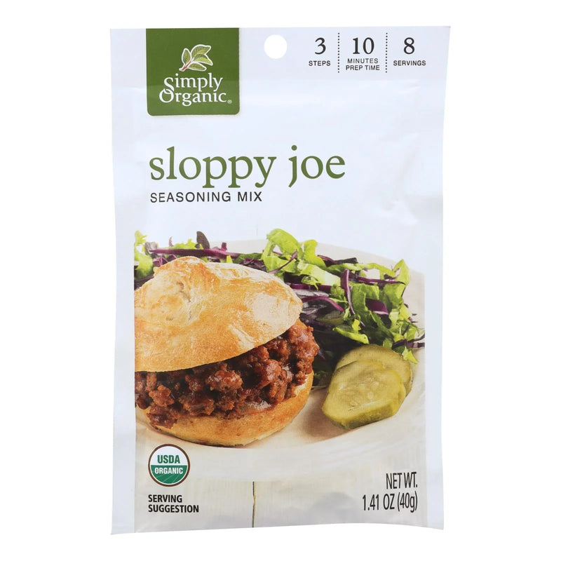 Simply Organic Seasoning Mix - Sloppy Joe - Case Of 12 - 1.41 Ounce.