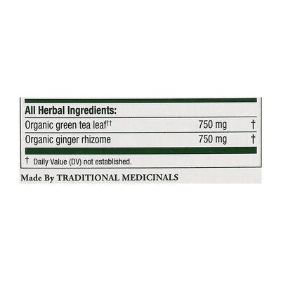 Traditional Medicinals Organic Green Tea Ginger - Case Of 6 - 16 Bags - Orca Market
