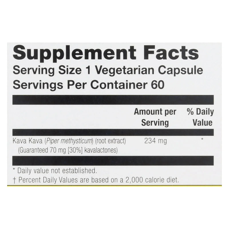An image displaying Natural Balance Kava Kava Root Extract - 60 Vegetarian Capsules by Natural Balance