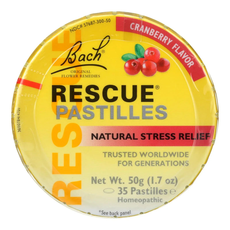 An image displaying Bach Rescue Remedy Pastilles - Cranberry - 50 Grm - Case Of 12 by Bach