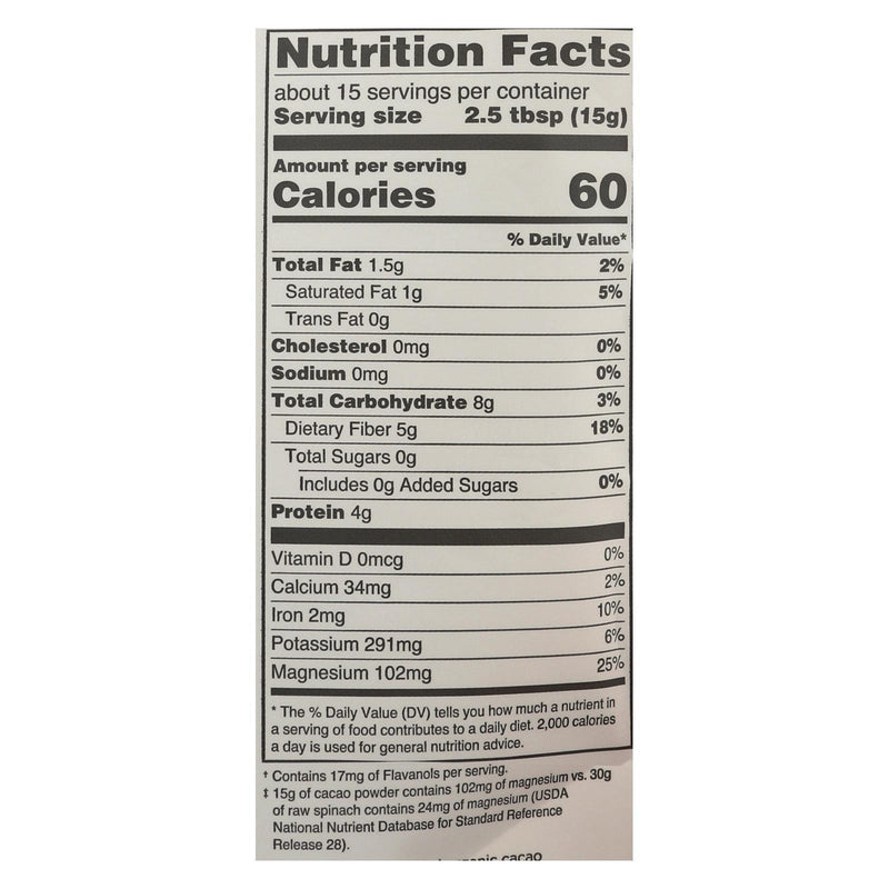 Navitas Naturals Cacao Powder - Organic - Raw - 8 Oz - Case Of 12 - Orca Market