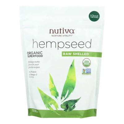 An image displaying Nutiva Hempseed - Organic - Shelled - 12 Ounce by Nutiva