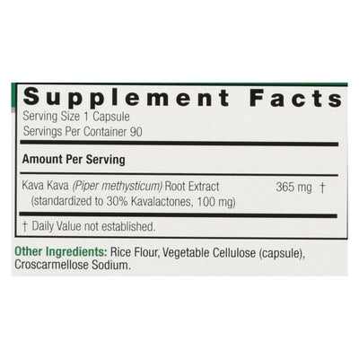 An image displaying Nature's Answer - Kava 6 Capsules - Gluten Free - 90 Vegetarian Capsules by Nature's Answer