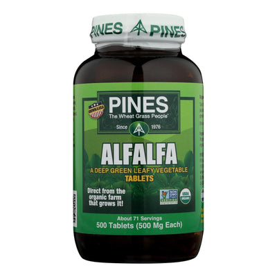 Pines International Alfalfa - Organic - Tablets - 500 Tablets - Orca Market