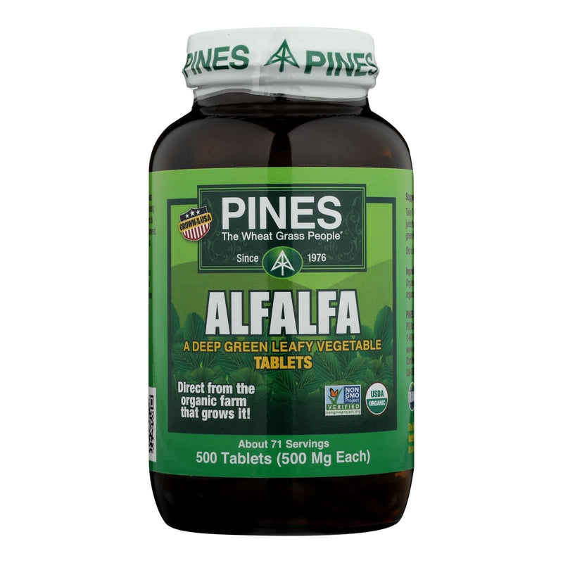 Pines International Alfalfa - Organic - Tablets - 500 Tablets - Orca Market