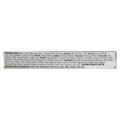 Raw Revolution Glo Bar - Creamy Peanut Butter And Sea Salt - 1.6 Ounce - Case Of 12