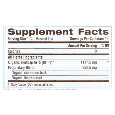 Traditional Medicinals Relaxation Tea - Stress Ease Cinnamon - Case Of 6 - 16 Bags - Orca Market