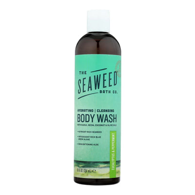 An image displaying The Seaweed Bath Co Body Wash - Eucalyptus & Peppermint - 12 Fl Ounce by The Seaweed Bath Co