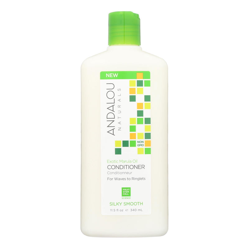 An image displaying Andalou Naturals Silky Smooth Conditioner -exotic Marula Oil - 11.5 Fl Oz by Andalou Naturals