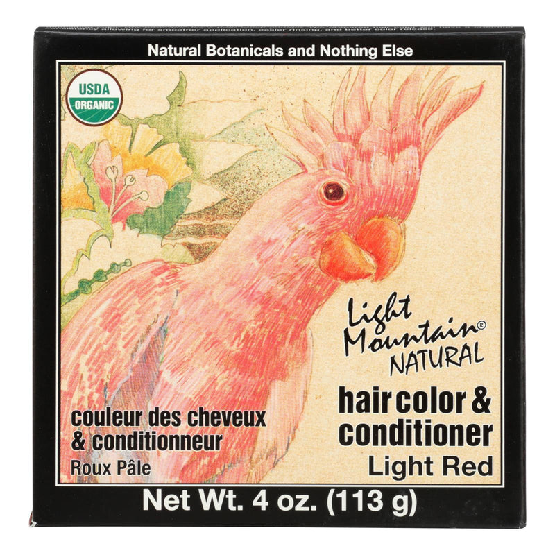 An image displaying Light Mountain Hair Color - Light Red - Case Of 1 - 4 Ounce by Light Mountain
