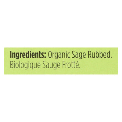 Spicely Organics - Organic Sage - Rubbed - Case Of 6 - 0.1 Oz. - Orca Market