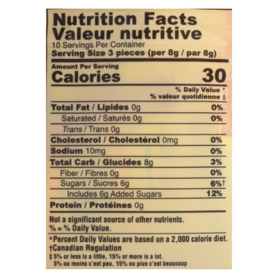 Ginger People - Gin Gins Hard Ginger Candy - Double Strength - Case Of 12 - 3 Oz. - Orca Market