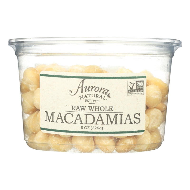 Aurora Natural Products - Raw Whole Macadamias - Case Of 12 - 8 Ounce