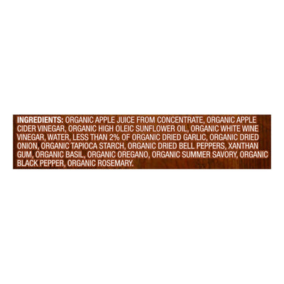 Organicville - Drsng Italian No Salt - Case Of 6-8 Ounce