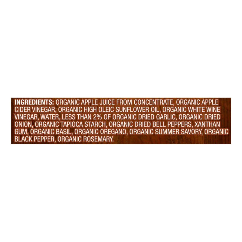 Organicville - Drsng Italian No Salt - Case Of 6-8 Ounce