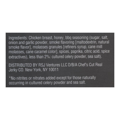 Chef's Cut Jerky - Real Chicken Jerky Honey Barbecue - Case Of 8 - 2.5 Oz. - Orca Market