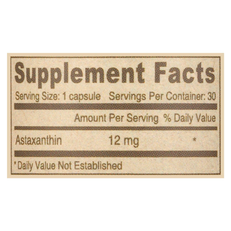 Deva Vegan Vitamins - Astaxantin 12 Mg Vegan - 30 Vegan Capsules - Orca Market