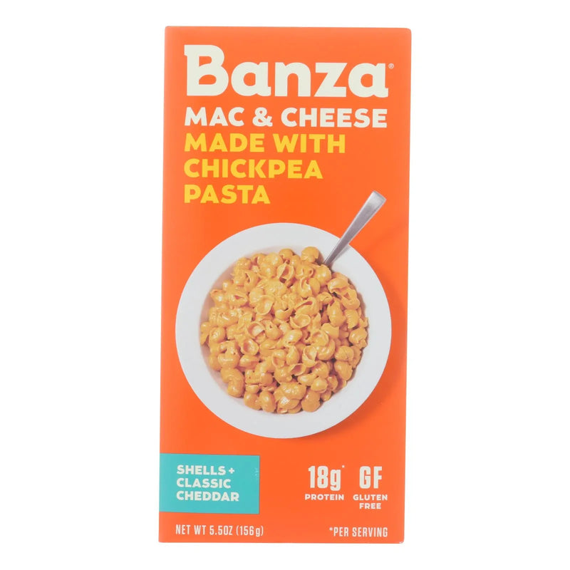 An image displaying Banza - Chickpea Pasta Mac And Cheese - Shells And Classic Cheddar - Case Of 6 - 5.5 Ounce. by Banza
