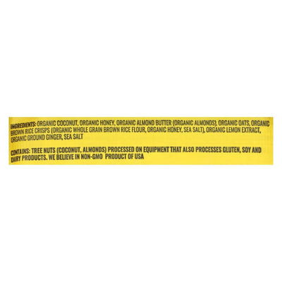 An image displaying Kate's Real Food - Bar Organic Bivy Lemon Coconut - Case Of 12 - 2.2 Ounce by Kate's Real Food