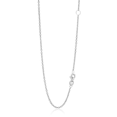 An image displaying 14k White Gold Adjustable Cable Chain 1.5mm by Orca Market