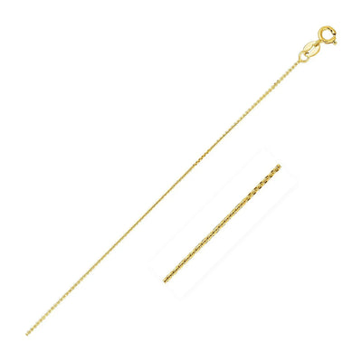 An image displaying 14k Yellow Gold Cable Link Chain 0.8mm by Orca Market