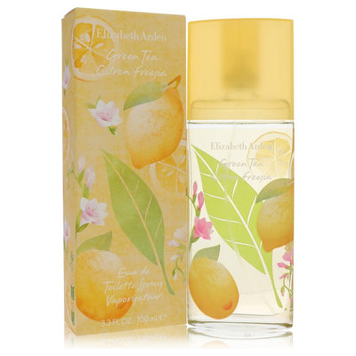 An image displaying Green Tea Citron Freesia by Elizabeth Arden Eau De Toilette Spray 3.4 oz for Women by Elizabeth Arden
