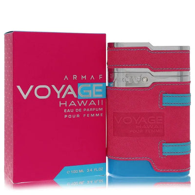 An image displaying Armaf Voyage Hawaii by Armaf Eau De Parfum Spray 3.4 oz for Women by Armaf