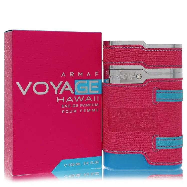 An image displaying Armaf Voyage Hawaii by Armaf Eau De Parfum Spray 3.4 oz for Women by Armaf
