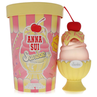 An image displaying Anna Sui Sundae Mellow Yellow by Anna Sui Eau De Toilette Spray 1.7 oz for Women by Anna Sui