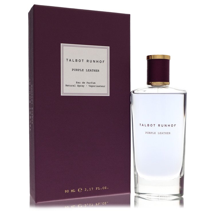 An image displaying Talbot Runhof Purple Leather by Talbot Runhof Eau De Parfum Spray 3.17 oz for Women by Talbot Runhof