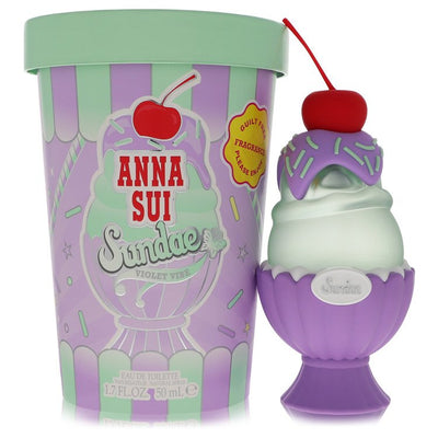 An image displaying Anna Sui Sundae Violet Vibe by Anna Sui Eau De Toilette Spray 1.7 oz for Women by Anna Sui