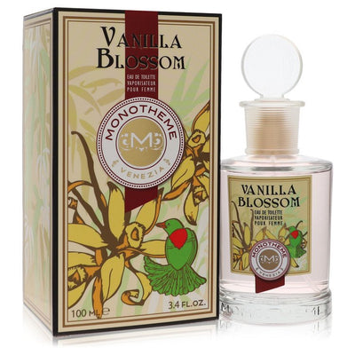An image displaying Monotheme Vanilla Blossom by Monotheme Eau De Toilette Spray 3.4 oz for Women by Monotheme