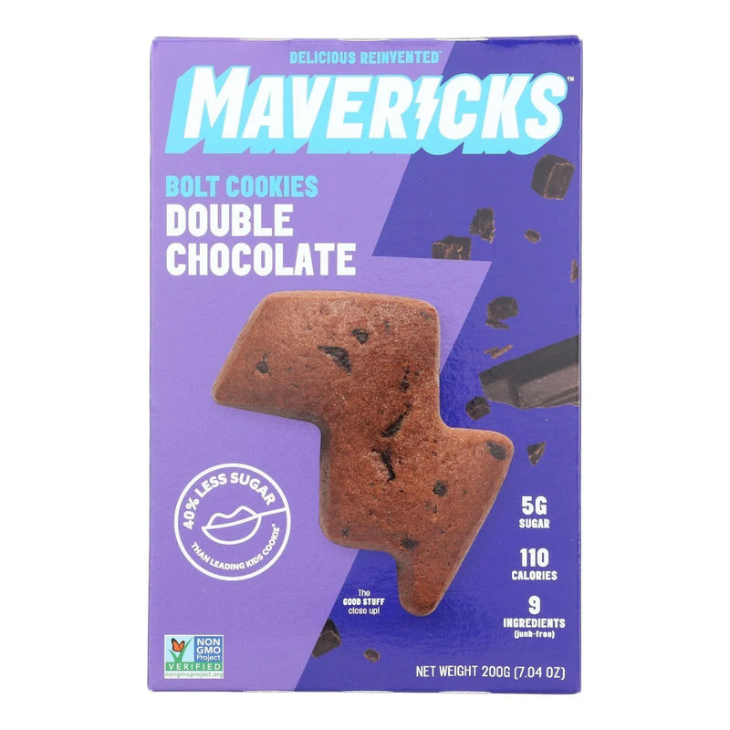 An image displaying Mavericks Snacks - Cookiez Double Trouble Chocolate - Case Of 8-7.04 Ounce by Mavericks Snacks
