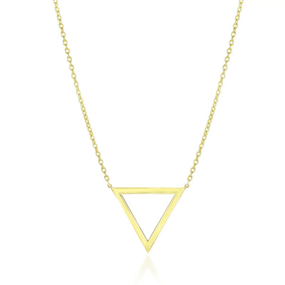 An image displaying 14k Yellow Gold Delta Symbol Chain Necklace by Orca Market