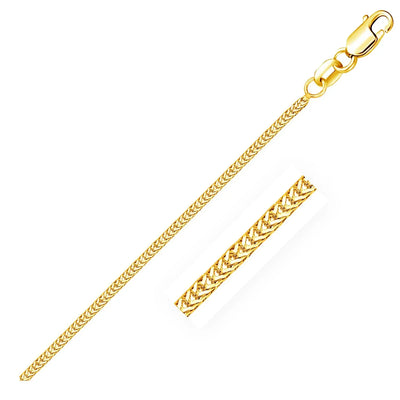 An image displaying 14k Yellow Gold Foxtail 1.0mm Chain by Orca Market