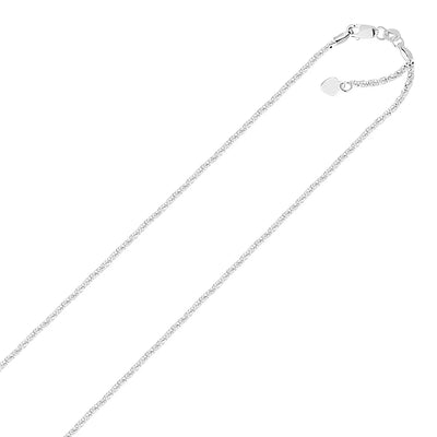 An image displaying Sterling Silver 1.5mm Adjustable Sparkle Chain by Orca Market
