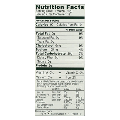 Manischewitz - Thin Matzo Cracker - Salted - Case Of 12 - 10 Oz. - Orca Market