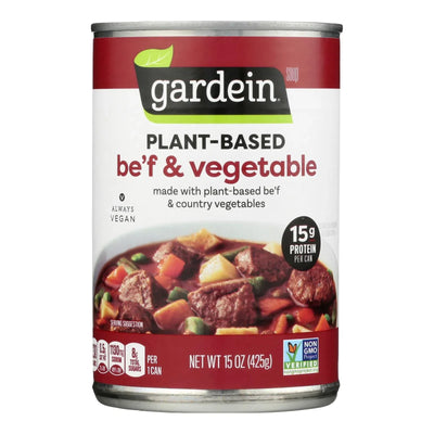 An image displaying Gardein - Soup Beef & Veggie Plant-based - Case Of 12-15 Ounce by Gardein