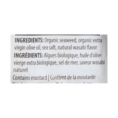 An image displaying Seasnax Seaweed Snax - Organic - Wasabi - Case Of 12 - .36 Ounce by Seasnax
