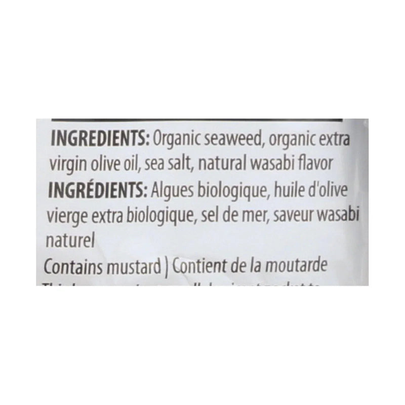 An image displaying Seasnax Seaweed Snax - Organic - Wasabi - Case Of 12 - .36 Ounce by Seasnax