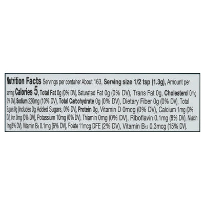 An image displaying Frontier Natural Products Coop - Yst Prem Nutrnl Slt&vngr - 1 Each-7.51 Ounce by Frontier Natural Products Coop